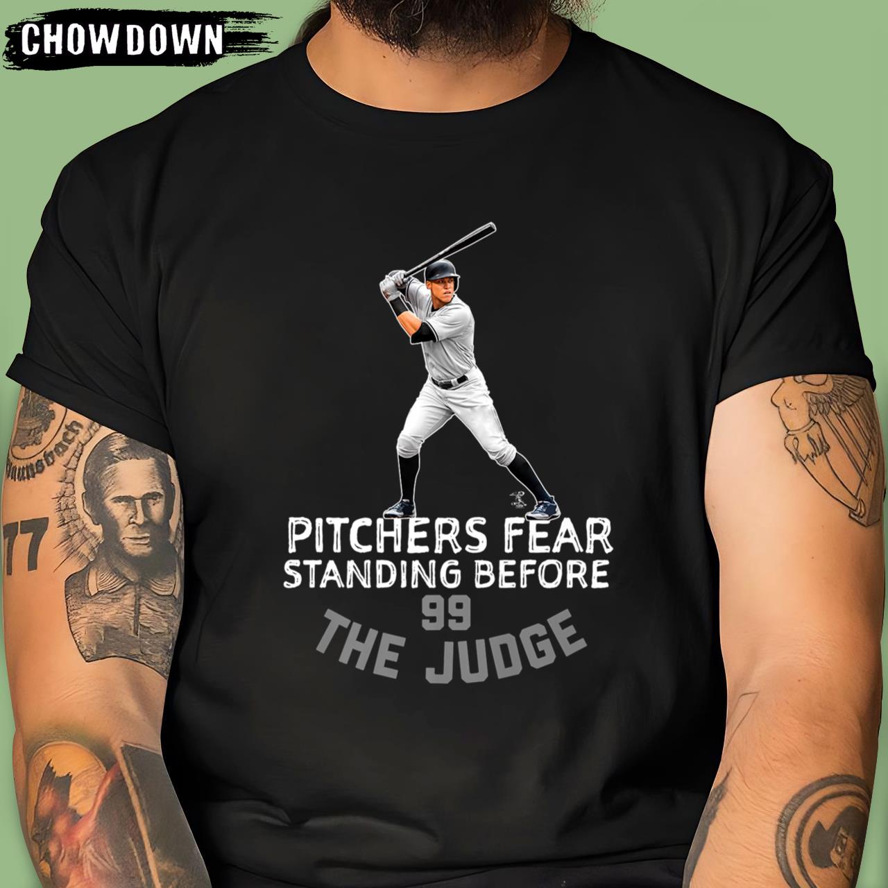 Aaron Judge Officially Licensed Mlb Apparel Pitchers Aaron Judge T-Shirt