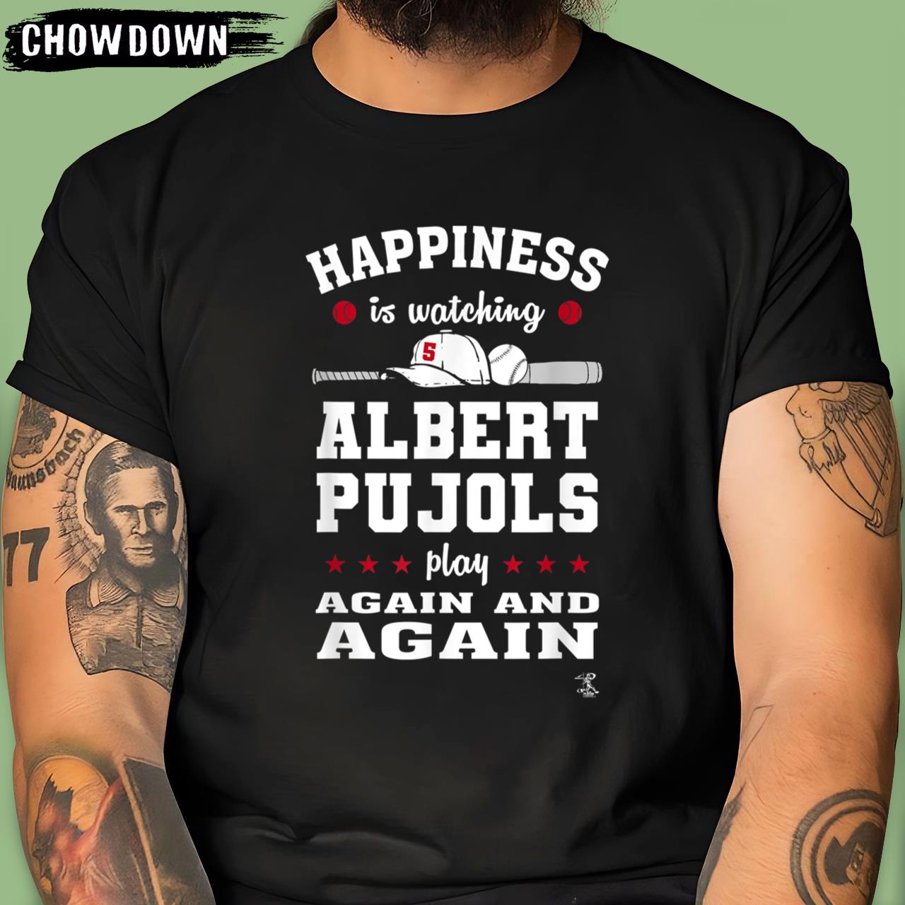 Albert Pujols T-Shirt Albert Pujols Happiness Is Watching Gameday