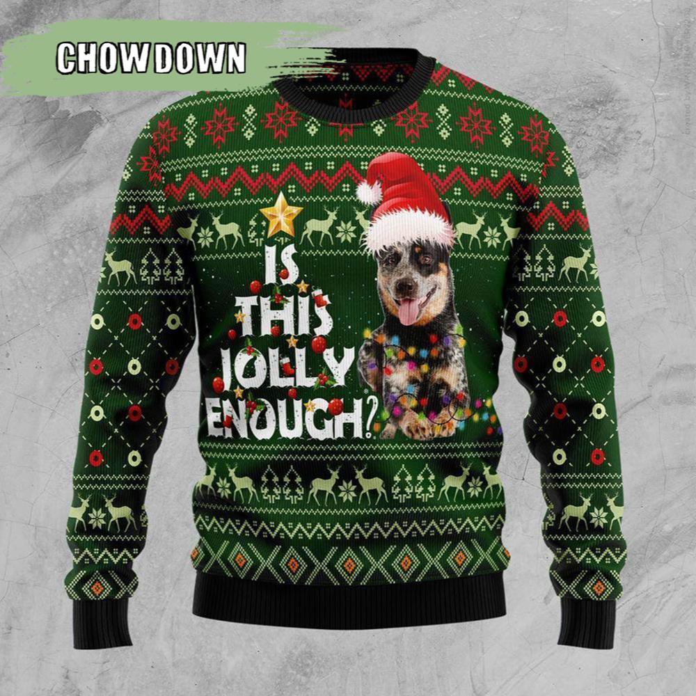 Australian Cattle Dog Jolly Dog Ugly Christmas Sweater- Christmas Gifts 2023