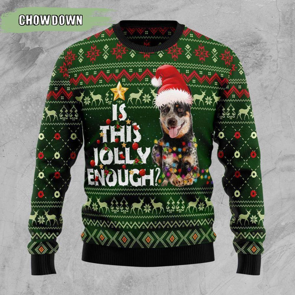 Australian Cattle Dog Jolly Dog Ugly Christmas Sweater- Christmas Gifts 2023