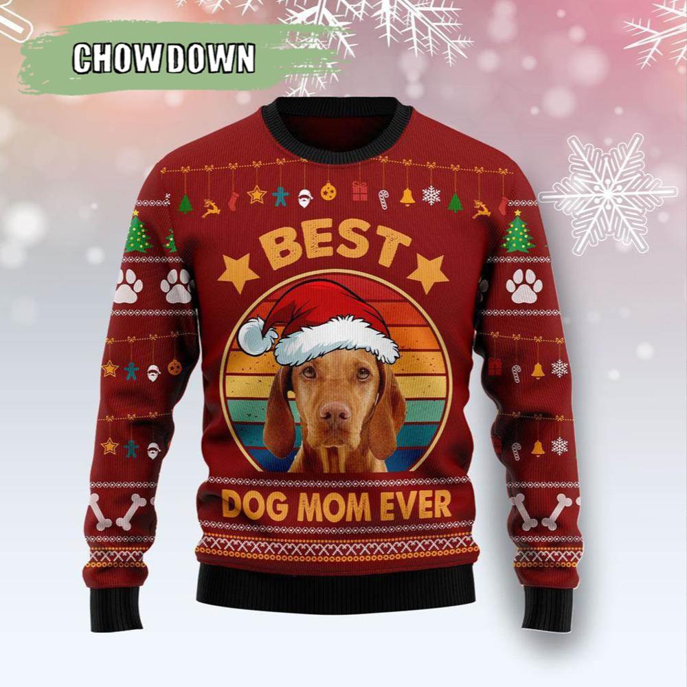 Best Dog Mom Ever Dog Ugly Christmas Sweater- Christmas Gifts 2023