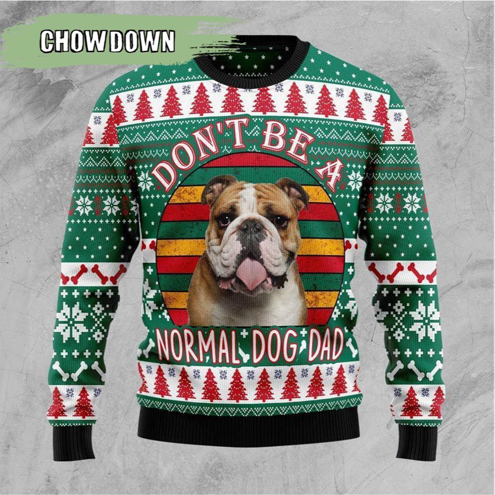 Bulldog Dog Dad Dog Ugly Christmas Sweater- Christmas Gifts 2023