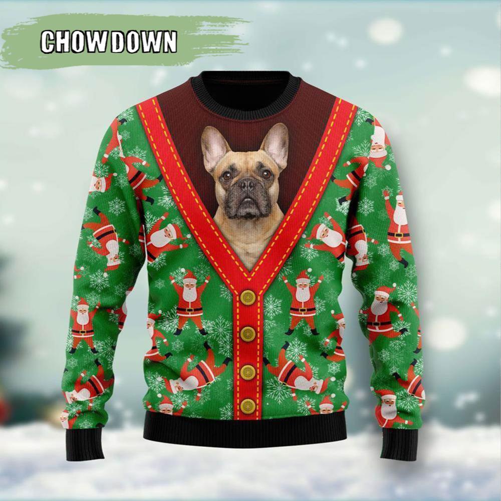Bulldog Ht Dog Ugly Christmas Sweater- Christmas Gifts 2023
