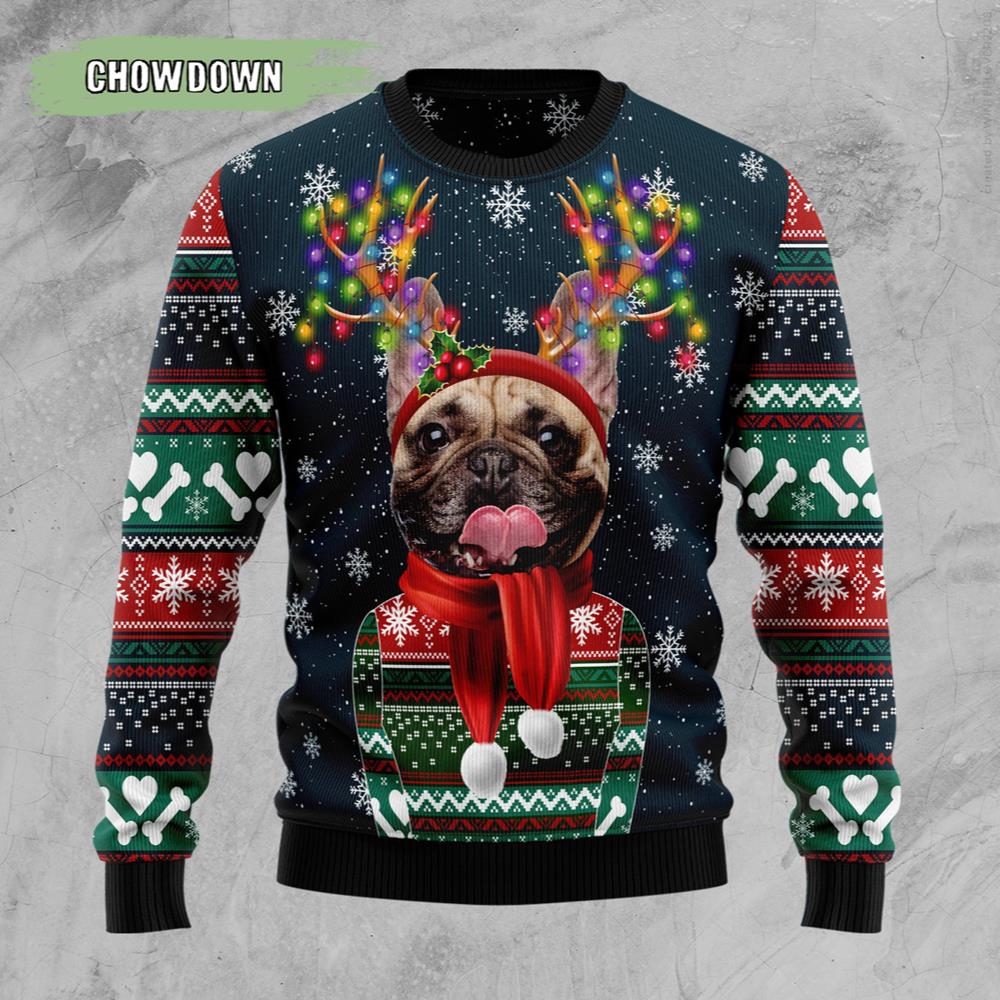 Cool French Bulldog Dog Ugly Christmas Sweater For Men And Women Gift For Christmas- Christmas Gifts 2023