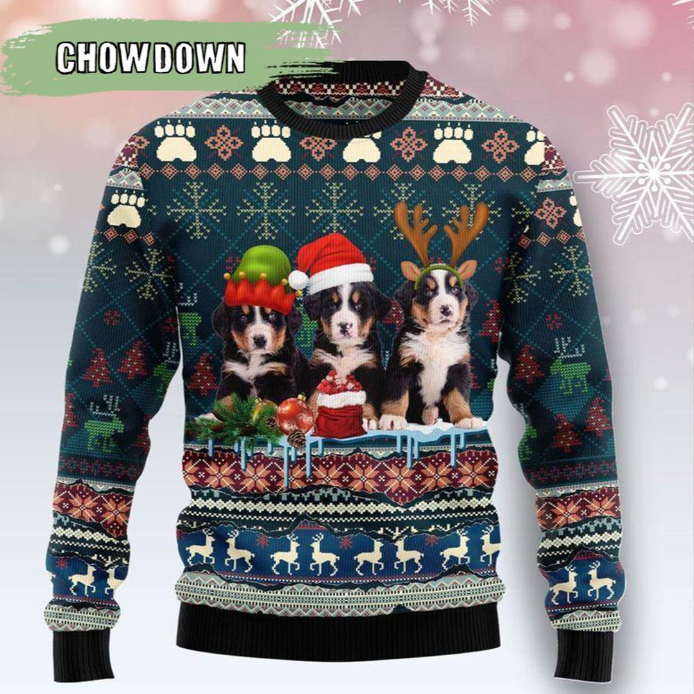 Cute Bernese Mountain Dog Christmas Dog Ugly Christmas Sweater- Christmas Gifts 2023