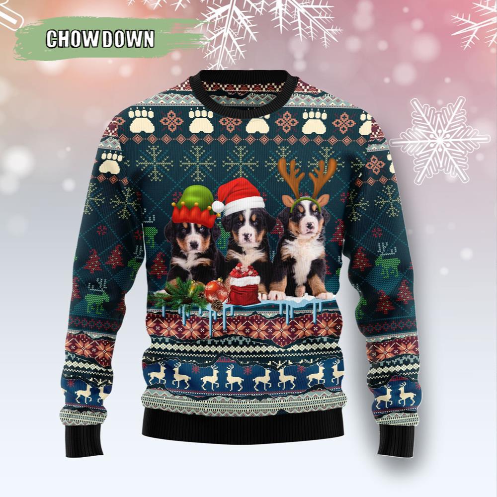 Cute Bernese Mountain Dog Ugly Christmas Sweater For Men And Women Gift For Christmas- Christmas Gifts 2023