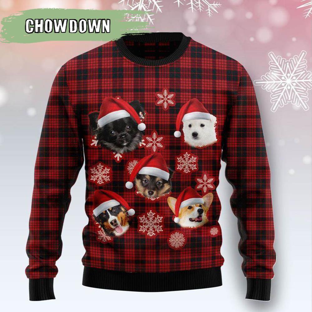 Dog Christmas Snowflake Personalized Dog Ugly Christmas Sweater- Christmas Gifts 2023