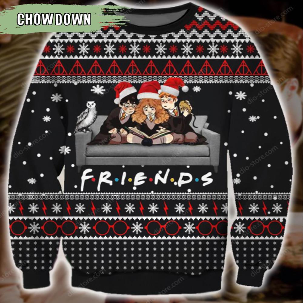 Harry Potter and Friends Harry Potter Ugly Christmas Sweater- Christmas Gifts 2023