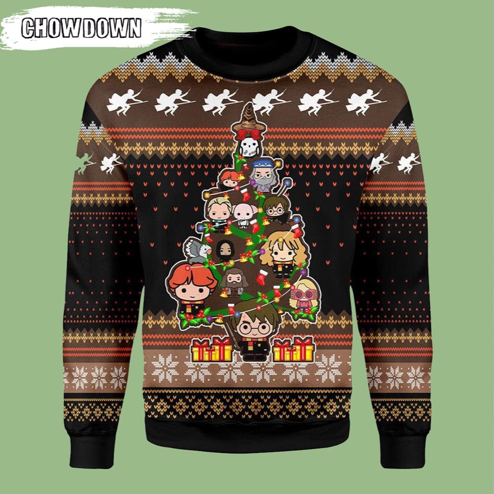 Harry Potter Christmas Tree Harry Potter Ugly Christmas Sweater- Christmas Gifts 2023