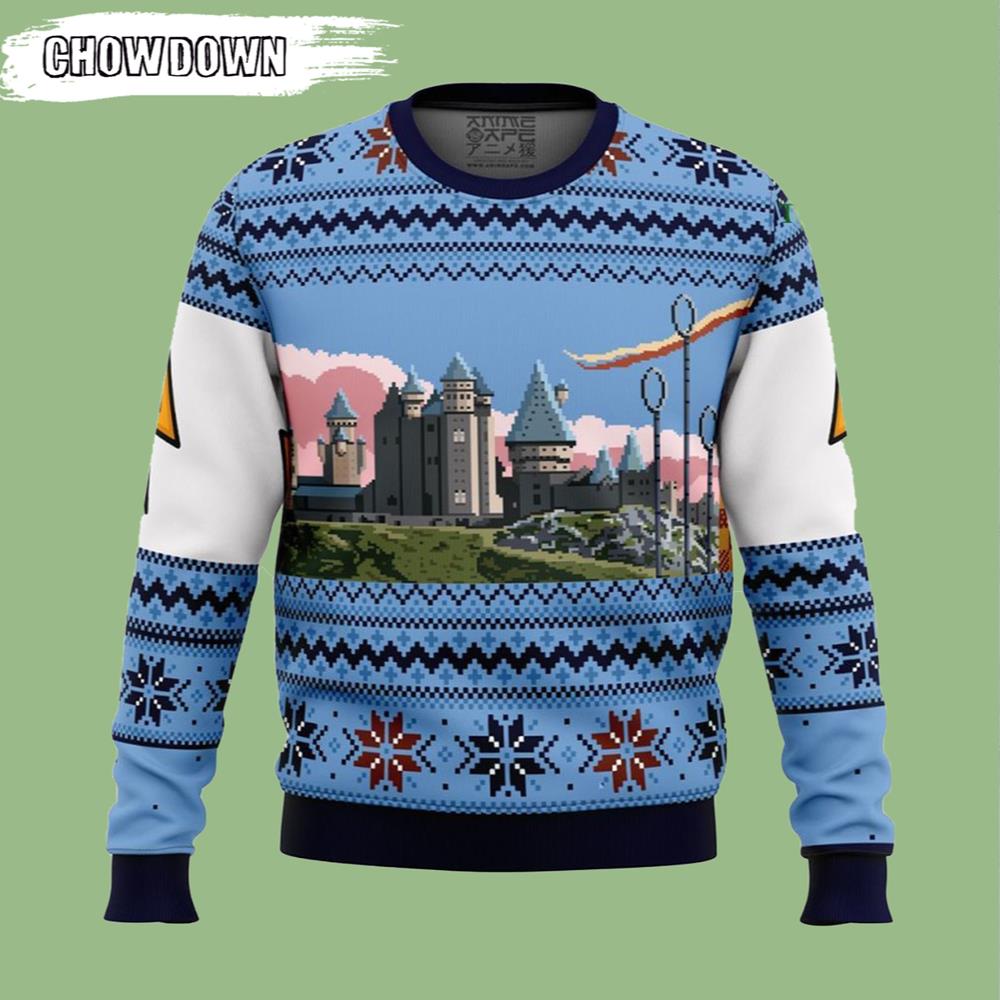 Harry Potter Retro Hogwarts Harry Potter Ugly Christmas Sweater- Christmas Gifts 2023