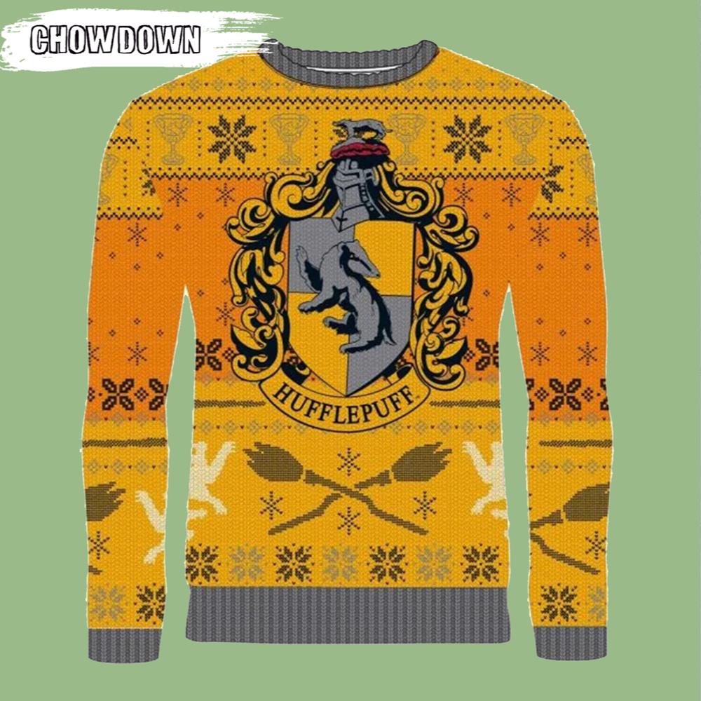 Ho Ho Hufflepuff Harry Potter Ugly Christmas Sweater- Christmas Gifts 2023