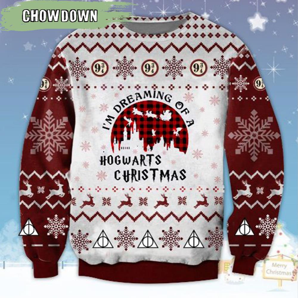 I'm Dreaming Of Hogwarts Harry Potter Ugly Christmas Sweater- Christmas Gifts 2023