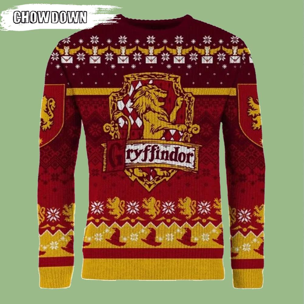 Ten Gifts To Gryffindor Harry Potter Ugly Christmas Sweater- Christmas Gifts 2023