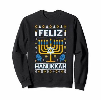 Hanukkah Ugly Sweater Happy Hanukkah Octopus Menorah Kids Christmas Gift- Christmas Gifts 2023