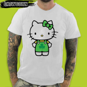 Green Suit Hello Kitty Mens St Patricks Day T-Shirts
