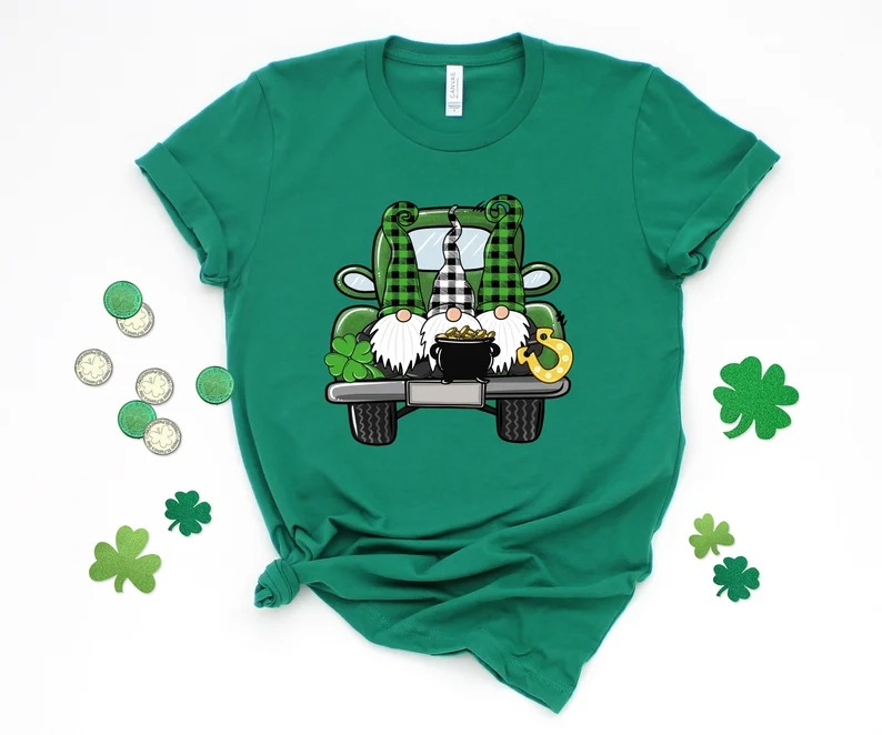 St Patrick’s Day Gnomes Car Shirt