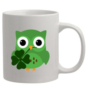 Lucky Owl w- Shamrock St. Patrick’s Day Coffee Mug