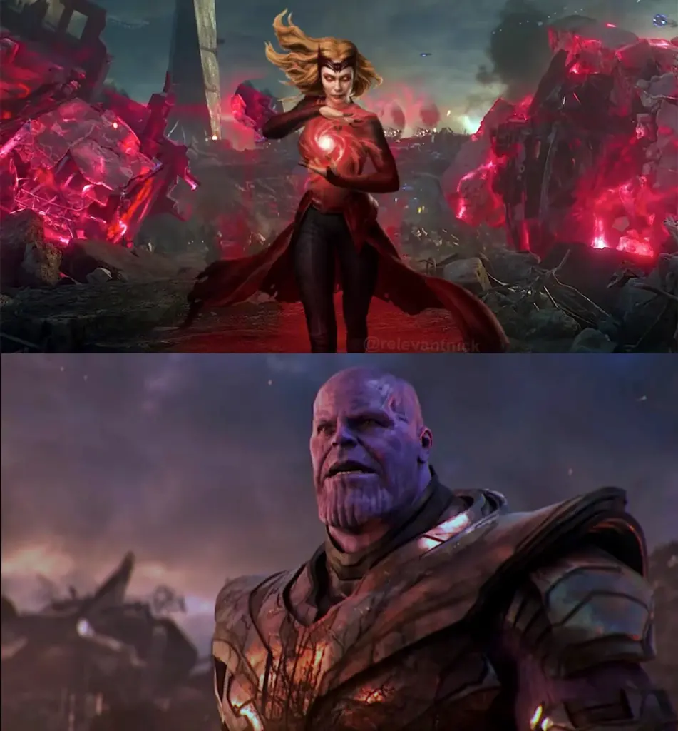 can scarlet witch beat thanos