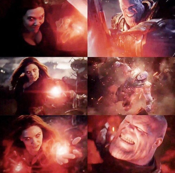 can scarlet witch beat thanos